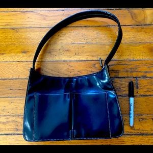 Mondani New York black leather purse